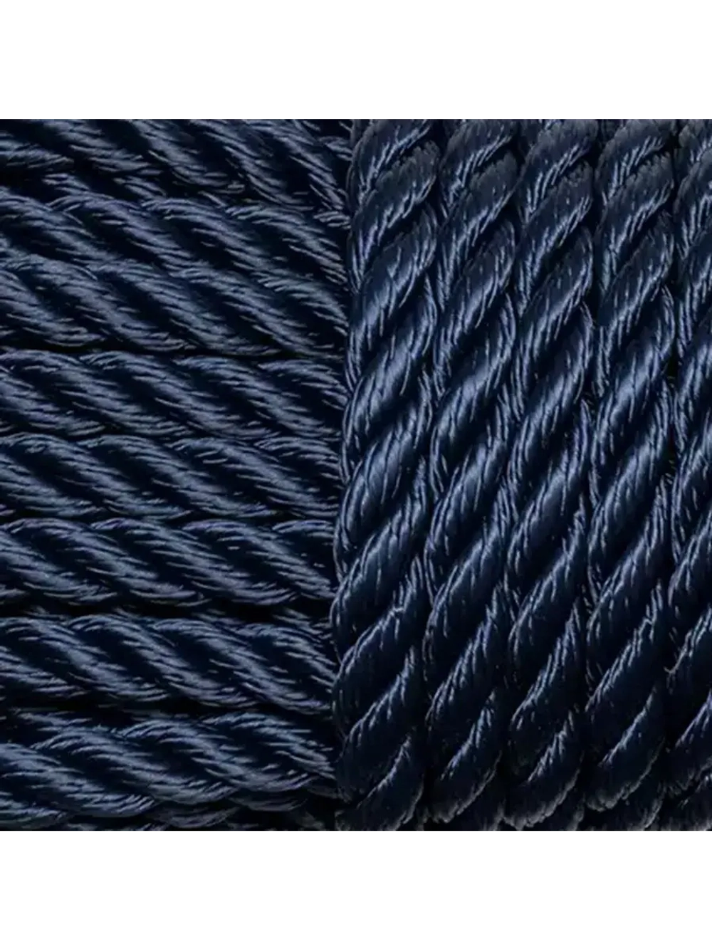 Швартовый трос (канат крученый) Петроканат ЯКОРНЫЙ 12,0 мм, темно-синий Navy Blue, 2200 кг, 30 м, евромоток