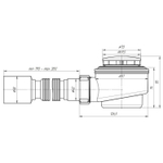 Сифон для душ.поддона 50*40 с гофрой 40*50 Ani Е415C АНИ пласт