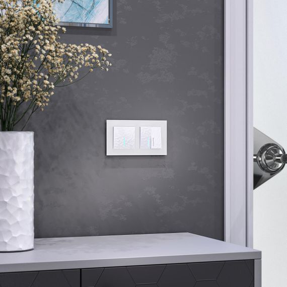 Выключатель Werkel Hammer двухклавишный проходной с подсветкой белый W1222101 4690389162626