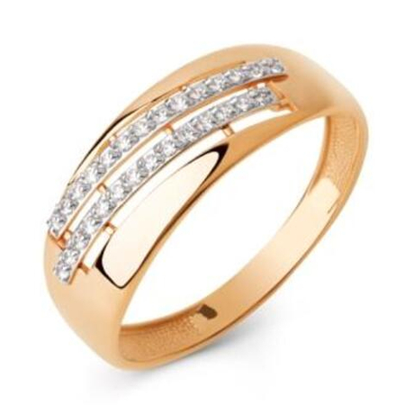 Кольцо из золота с фианитами