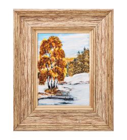 AMB-03/36 Картина «Красота природы» (с янтарной крошкой) H-32см