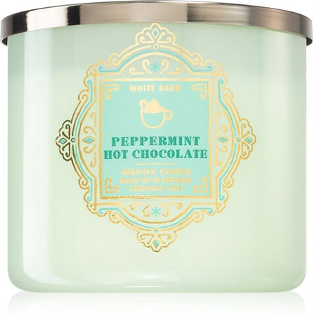 Bath & Body Works Peppermint Hot Chocolate - ароматическая свеча /   411  g  / GTIN 667555496889