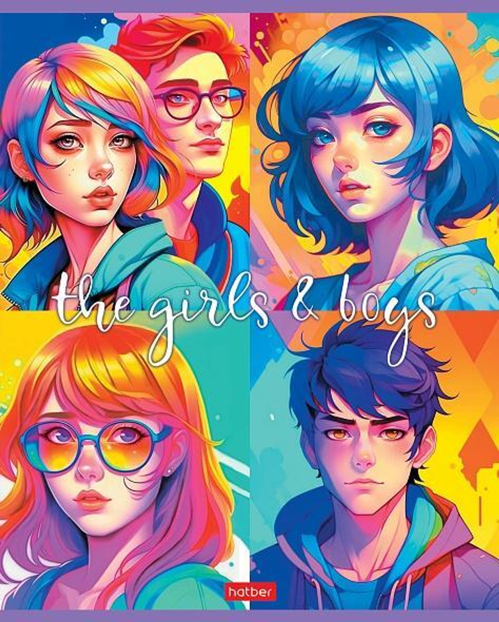 Тетрадь А5ф 48л клетка на скобе "Новое поколение" (Хатбер)