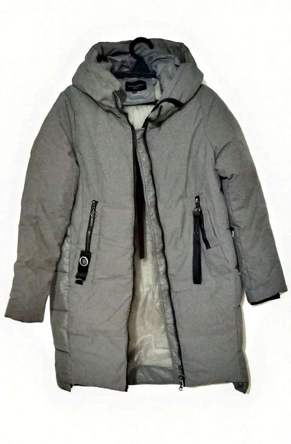 Зимняя куртка для девочки с капюшоном, цвет тёмно-зелёный, размер M (44-46)