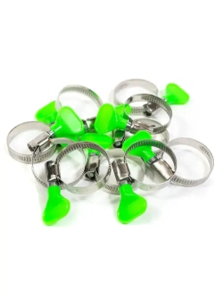 Хомуты металлические для шланга нержавеющая сталь 10 шт 20-35 мм