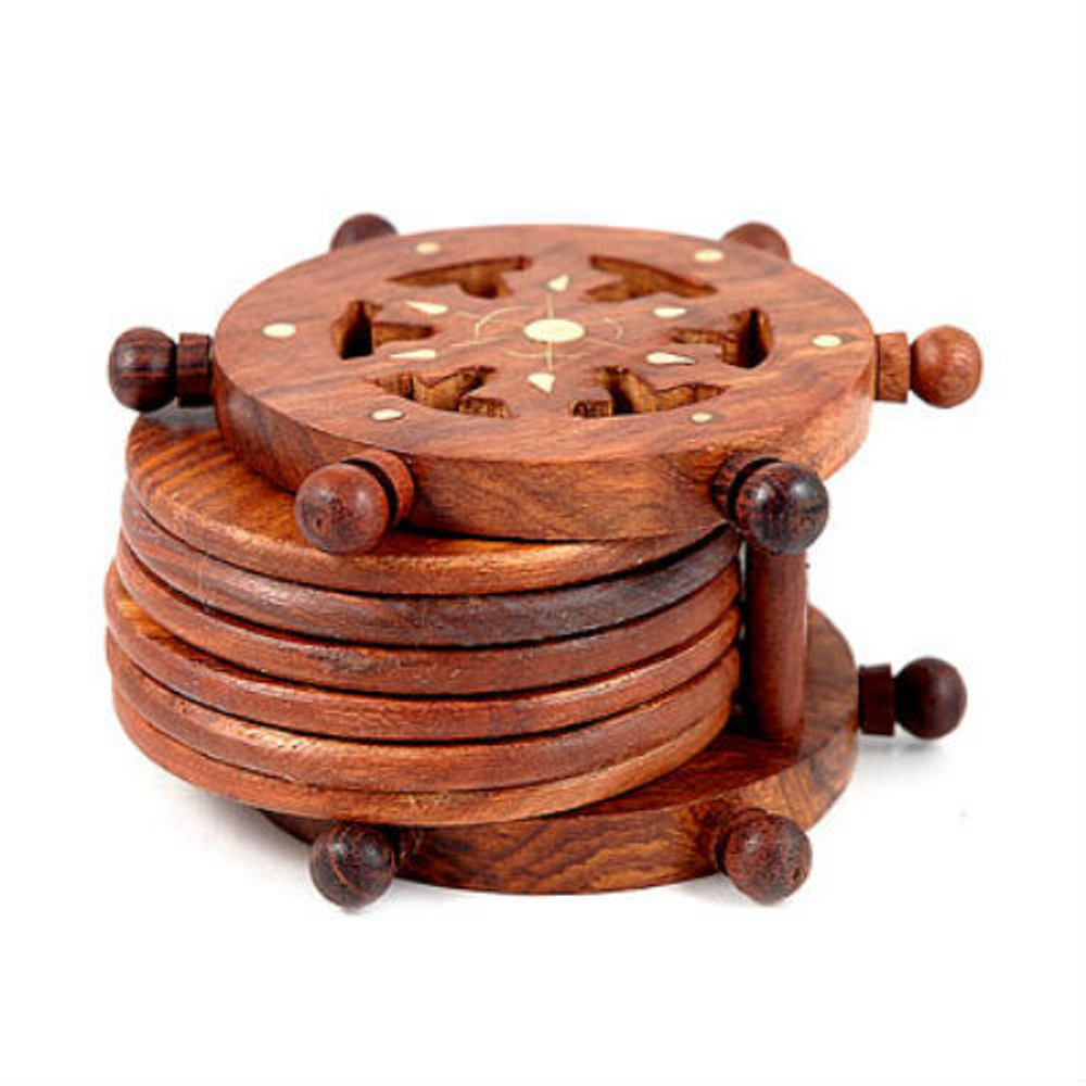 Набор подставок (бирдекель), дерево