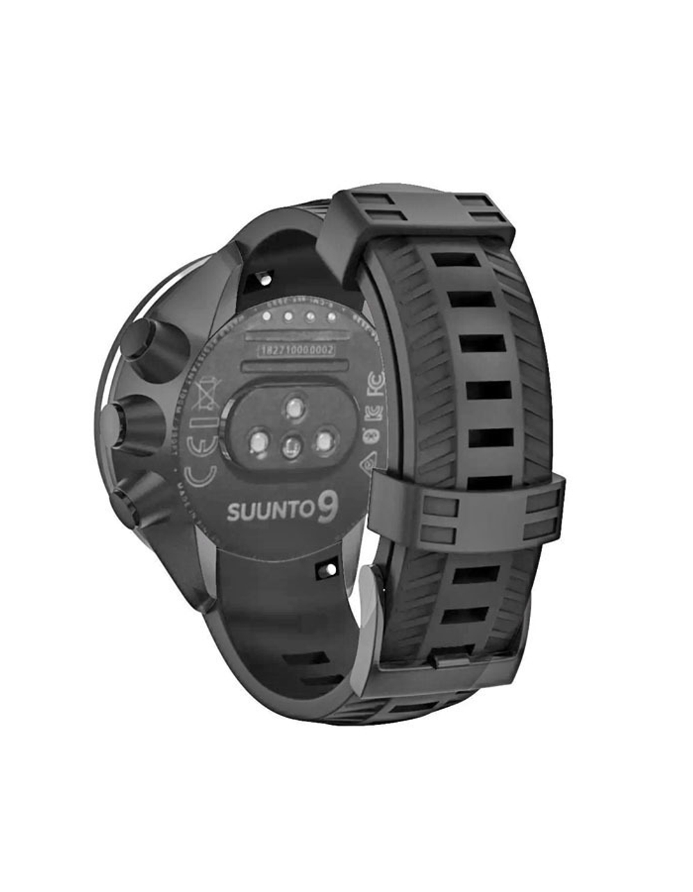 Ремешок силиконовый для Suunto 9 / 9 Baro быстросъемный 24 мм (Черный)