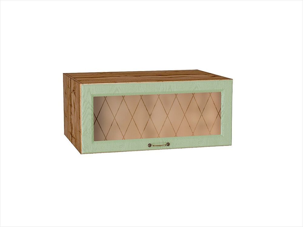 Шкаф верхний горизонтальный остекленный глубокий Ницца