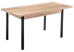 Стол Оригон 120(160)х70х77 сонома / черный матовый