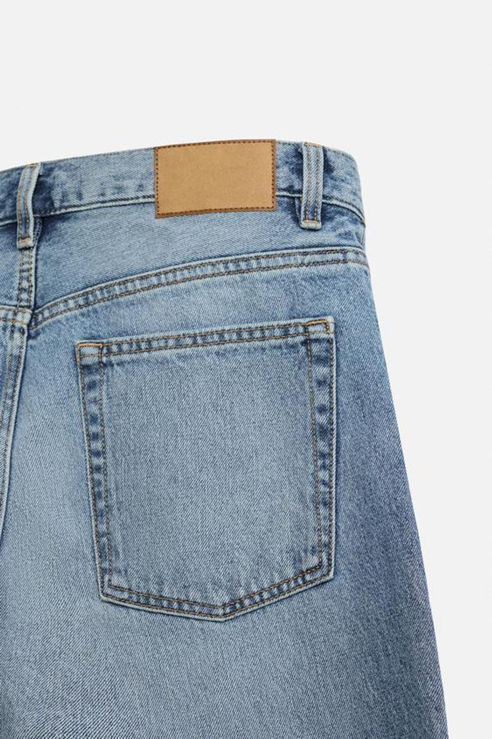 ZARA ДЖИНСЫ STRAIGHT FIT, ВЫЦВЕТШИЙ СИНИЙ