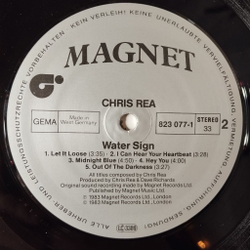 Винтажная виниловая пластинка LP Chris Rea Water Sign (Germany 1983) Midnight Blue
