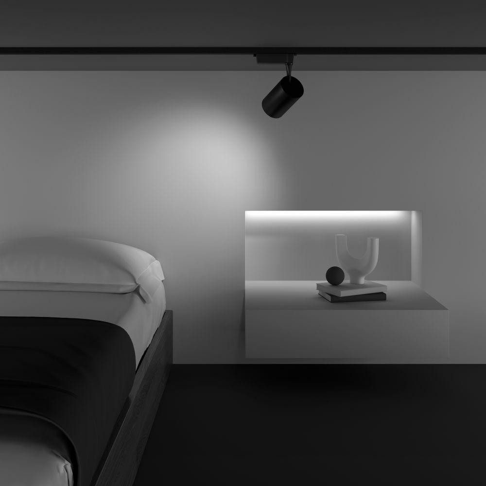 Трековый однофазный светодиодный светильник Maytoni Unity Vuoro TR003-1-15W3K-W-B