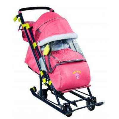 Коляска комбинированная "Ника детям 7-7" (НД7-7/2 дизайн в джинсовом стиле красный)