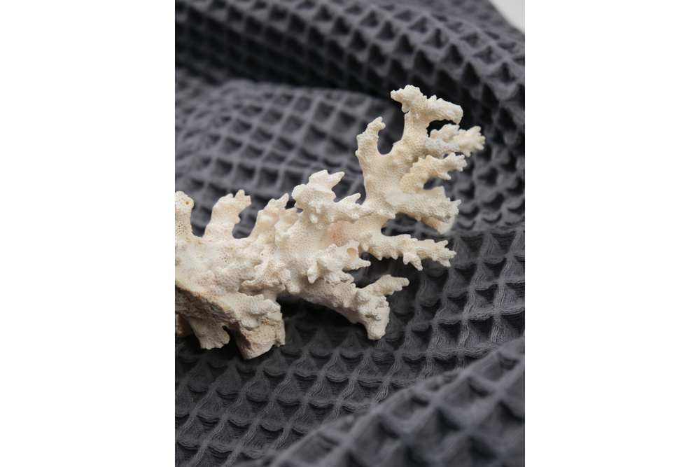 Комплект полотенец вафельных Home One 50х90 (2шт), 70х140 (2шт) темно-серый, светло-серый