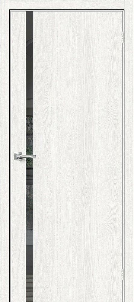 Дверь Браво-1.55 / Цвет White Dreamline / Стекло Mirox Grey / Двери Браво