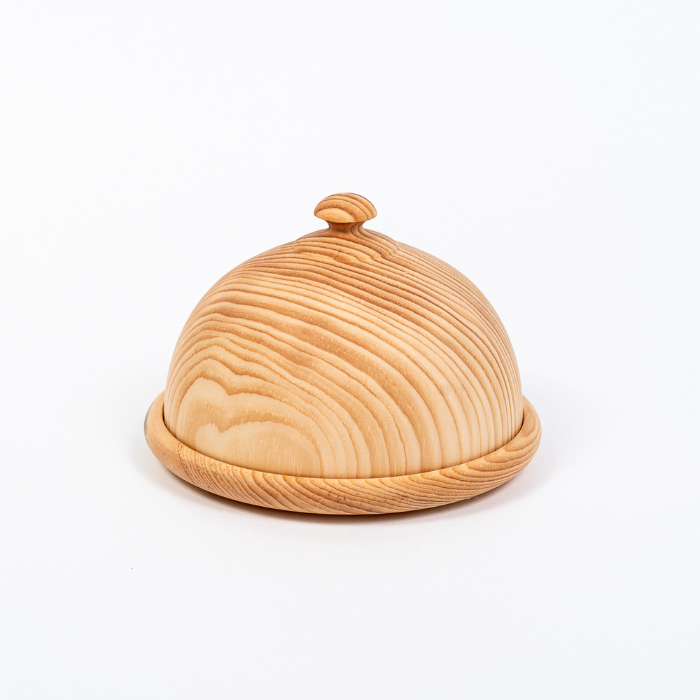 Масленка из дерева Сибирский Кедр для сливочного масла. MS1