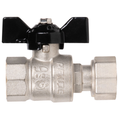 Кран шаровой латунный LD Pride 47.15.В-НкГк.Б Ду15 Ру40 с накидной гайкой (с биркой)