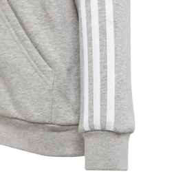 Детская теннисная толстовка Adidas Kids 3 Stripes Full-Zip Hoodie - Gray