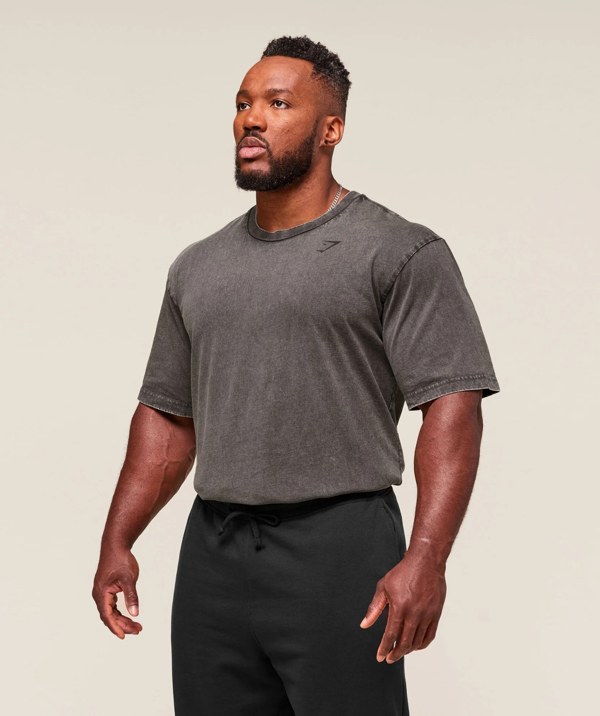 Футболка GYMSHARK Power Washed T-Shirt Onyx Grey