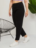 Джинсы с высокой посадкой мом фит бананы