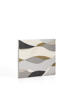 Абстрактный холст Marvilo серо-горчичного цвета 80 x 100 см