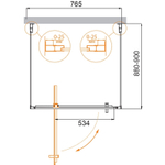 Душевой уголок Cezares Molveno 80x90 MOLVENO-BA2-80/90-C-Cr-IV профиль Хром стекло прозрачное