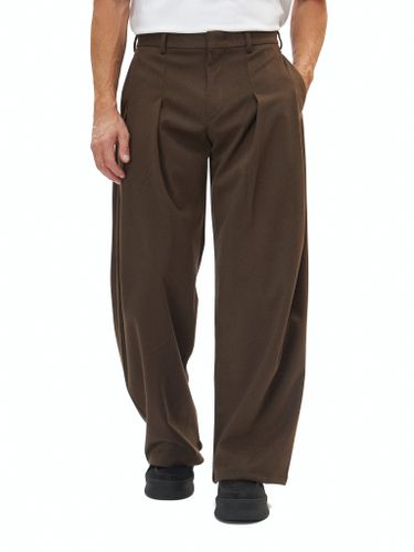 Коричневые брюки FORCE с защипами