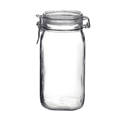 Банка квадратная с крышкой «Фидо» стекло 1,65 л, H=22 см, L=10,6 см, B=10,6 см прозр. 04142226