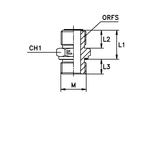 Штуцер FE ORFS 13/16" D12 M14x1.5