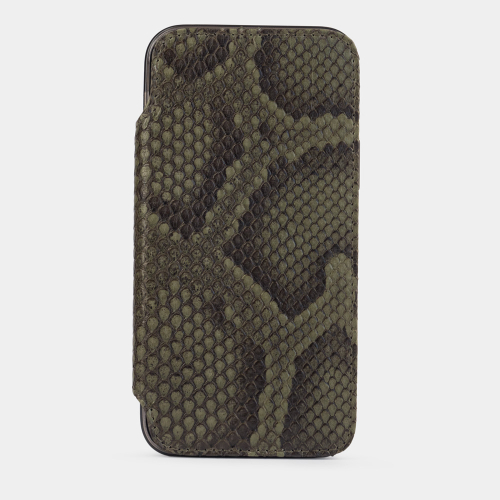 Чехол Benoit для iPhone 12 Pro Max из натуральной кожи питона, зеленого цвета