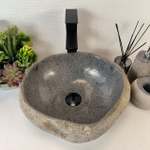 Каменная раковина из речного камня RS-05361 (39*36*15) 0861 из натурального камня