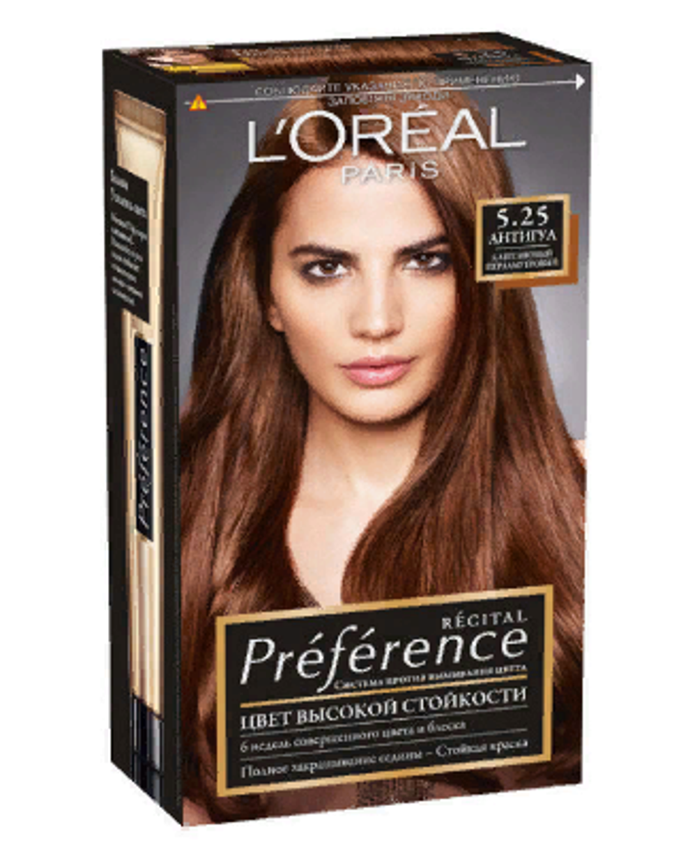 L'Oreal Paris Краска для волос Preference Recital, тон №5.25, Антигуа, 40мл