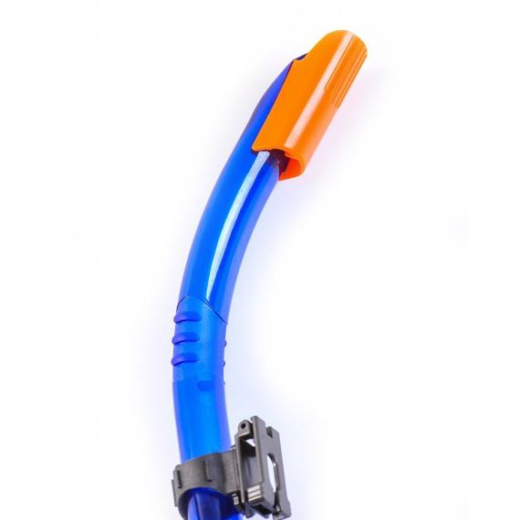 Трубка с клапаном Sargan Бетта Синяя Черный силикон Черный верх