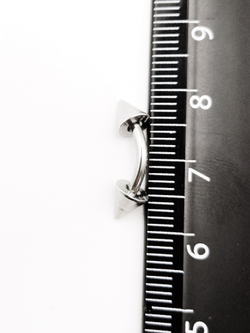 Микробанан 8 мм с конусами 6 мм для пирсинга брови, толщина 1,2 мм. Медицинская сталь