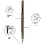 Ручка перьевая Delucci "Mistico" черная, 0,8мм, корпус оружейный металл, подарочная упаковка