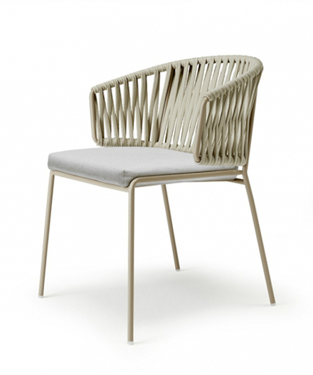 Кресло плетеное Scab Design Lisa Filo Nest, тортора, глиняный, белый