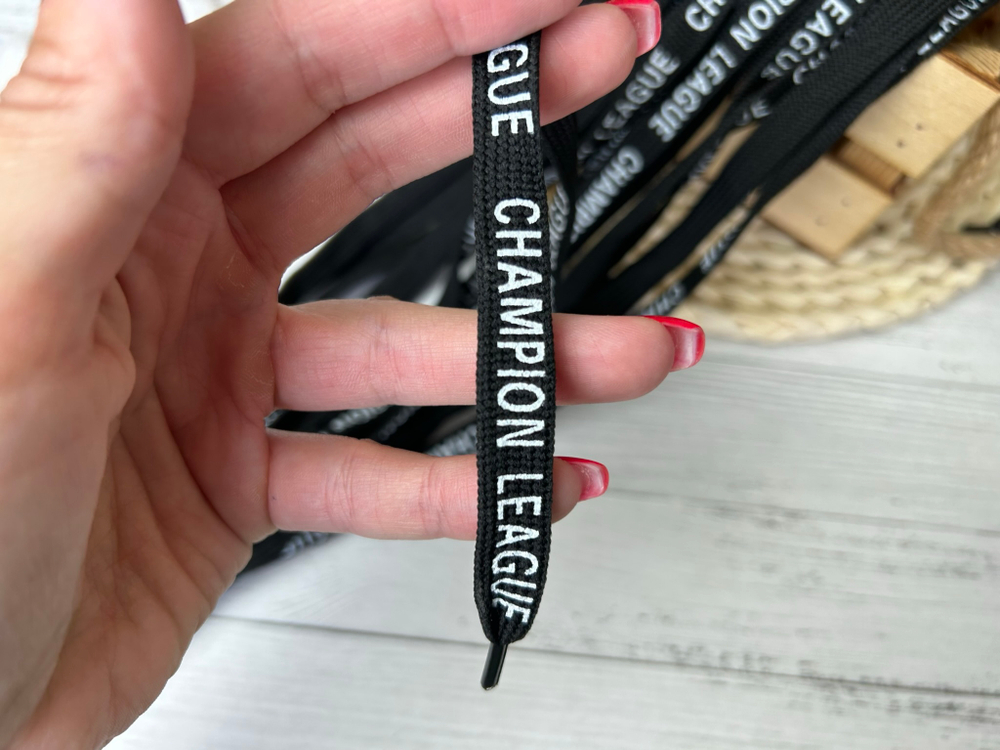 Шнур ПЭ ПЛОСКИЙ черный CHAMPION LEAGUE