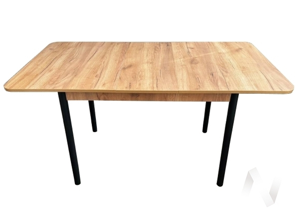 Стол раздвижной Статус (опоры черный/ЛДСП дуб крафт золотой; кромка дуб крафт золотой)