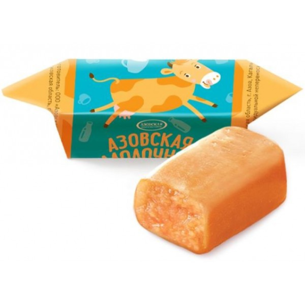 Конфеты Азовская коровка молочные Прима вес (2533)