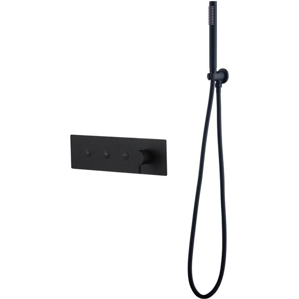Встраиваемый смеситель для душа и ванны Boheme Fusion 130-SYS-B с ручным душем, BLACK