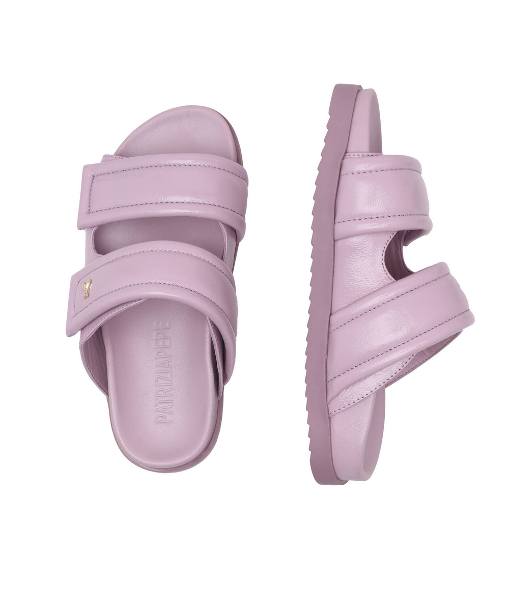 Кожаные шлепанцы Patrizia Pepe - лавандовый(8X0001 L057)