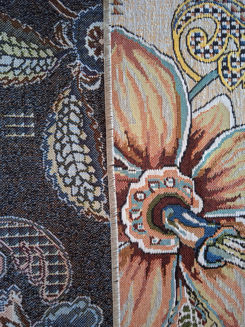 Гобеленовая столешница Гибискус 35х88