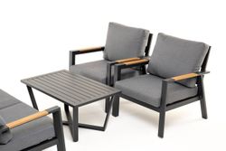 "Орхидея" лаунж-зона 4-местная из алюминия, цвет темно-серый