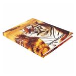 Блокнот МАЛЫЙ ФОРМАТ (110х147 мм) А6, 80 л., твердый переплет, ламинированная обложка, клетка, STAFF, "Тигровый", 120949