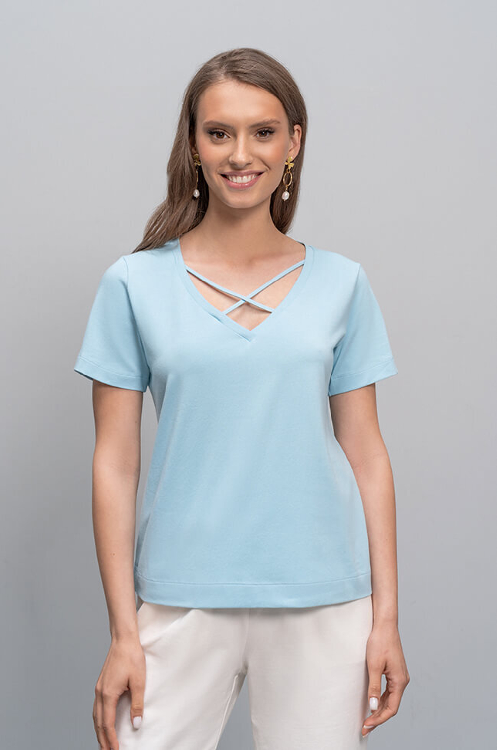 22702 Джемпер женский (голубой)