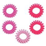 Резинки для волос НАБОР 5 шт., диаметр 4 см, пружинка, оттенки розового, MONTE VITA, 457060