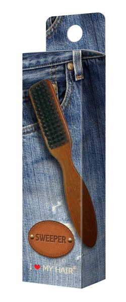 Щетка-сметка для фейдинга I LOVE MY HAIR Sweeper 8001 деревянная (щетина 11мм)