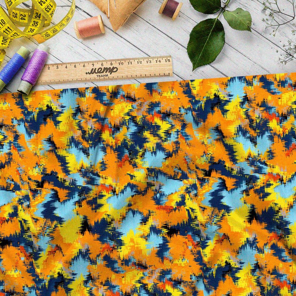 Ткань оксфорд 210 отражение осени в реке