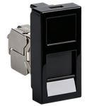 Розетка DEC RJ45 FTP кат.6,  1мод.,  черн. (22.5х45мм)