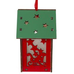 GAEM Изделие декоративное подвесное "Домик" с подсветкой, L8 W6,5 H10 см, 2в.